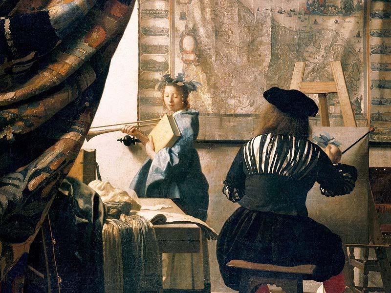 Johannes Vermeer The Art of Painting, Norge oil painting art